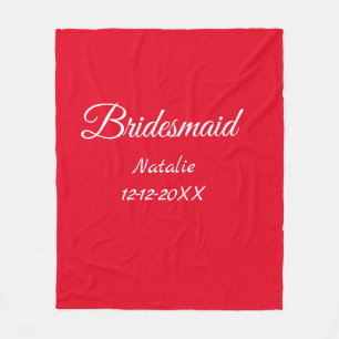 Couverture Polaire Simple minimum rose bridesmaid ajouter le nom de l