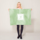 Simple vert clair Marbre subtil Monogramme moderne