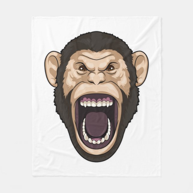 Couverture Polaire Singe avec poils noirs (Devant)