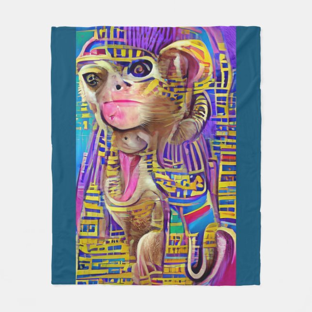 Couverture Polaire Singe égyptien (Devant)
