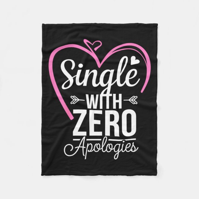 Couverture Polaire Single With Zero Alogies Anti Valentine Day  (Devant)