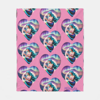 Couverture Polaire Sirène personnalisée