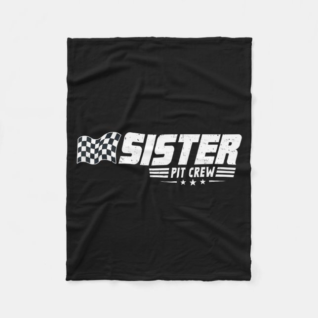 Couverture Polaire Sister T Crew Race Car Birthday Family Racing  (Devant)
