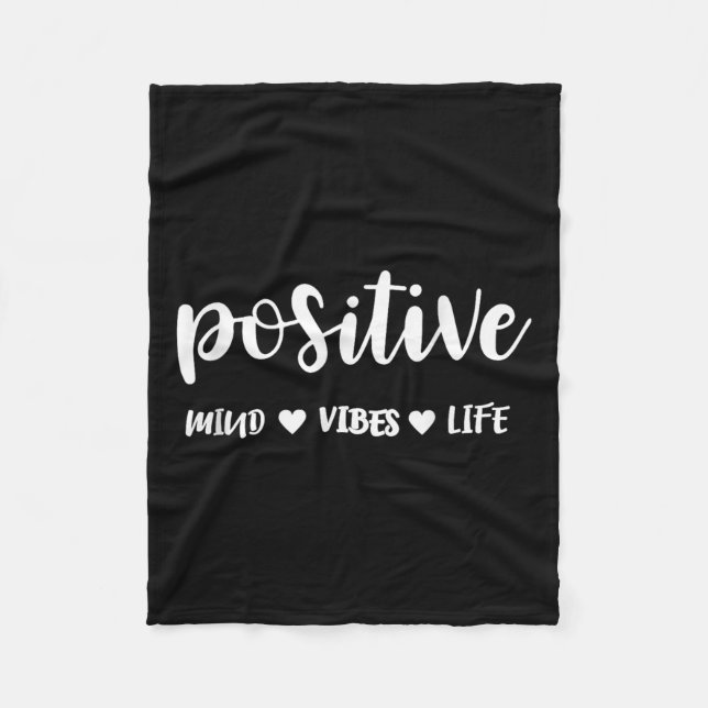Couverture Polaire Sitive Mind Sitive Vibes Sitive Life Motivational  (Devant)