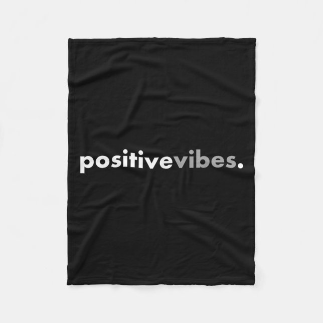 Couverture Polaire Sitive Vibes Motivational Encouraging Message Fun  (Devant)