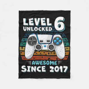 Couverture Polaire Six 6 ans Fête Anniversaire Fils Garçon Drôle Joue