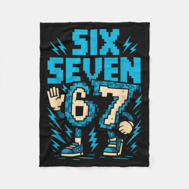 Couverture Polaire Six Seven 67 Xel Gamer Apparel Retro Block Style A (Devant)