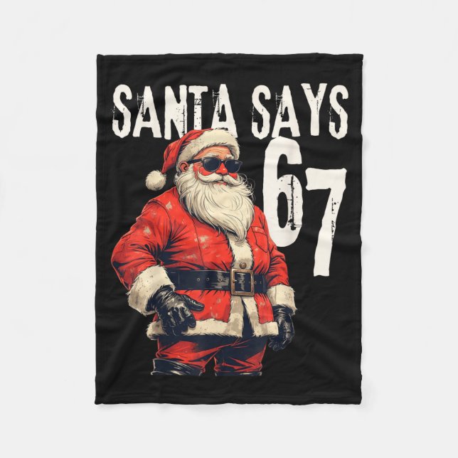 Couverture Polaire Six Seven Christmas Meme 67 Funny  (Devant)