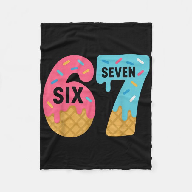 Couverture Polaire Six Seven Glace Drip Cool Meme 67 Drôle Drippi (Devant)