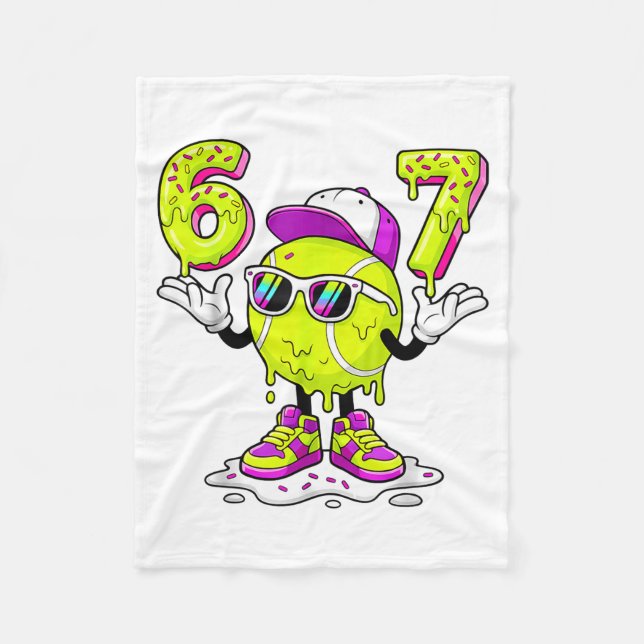 Couverture Polaire Six Seven Meme Tennis Ice Cream Drip 67 For Kids B (Devant)
