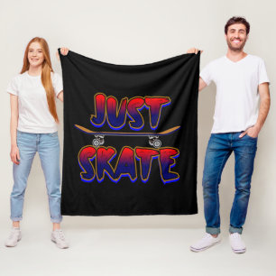 Couverture Polaire Skate Skateboard Red Blue Skateboarder