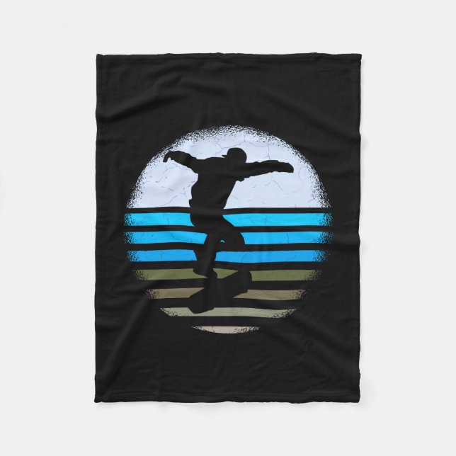 Couverture Polaire Skate Vintage Retro (Devant)