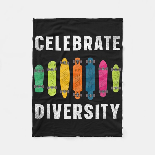 Couverture Polaire Skateboard Celebrate Diversity Longboard  (Devant)