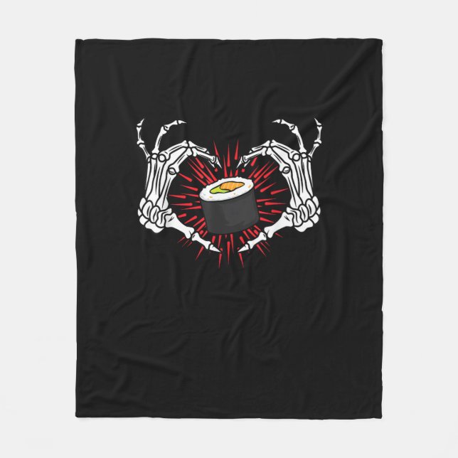 Couverture Polaire Skeleton Coeur main Lazy do-it-yourself Costume d' (Devant)