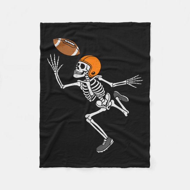 Couverture Polaire Skeleton Football Halloween Costume Mens Boys Teen (Devant)