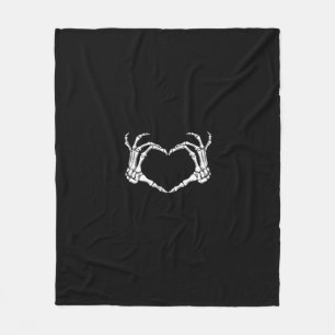 Couverture Polaire Skeleton Hands Heart Graphic