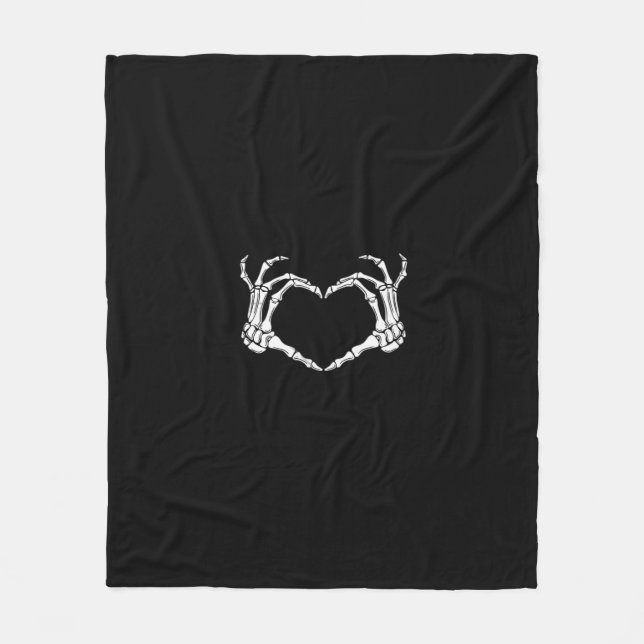 Couverture Polaire Skeleton Hands Heart Graphic (Devant)