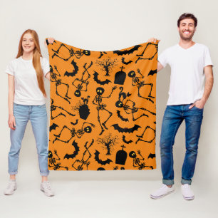 Couverture Polaire Skeletons d'Halloween Macabre Dance