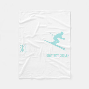 Couverture Polaire Ski Kid Funny Mignonne Ski d'hiver Cadeau