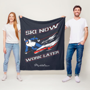 Couverture Polaire Ski Maintenant Travailler Plus Tard Ventilateurs D