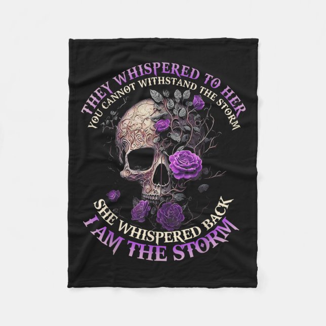 Couverture Polaire Skull They Whispered To Her You Can't With Stand T (Devant)