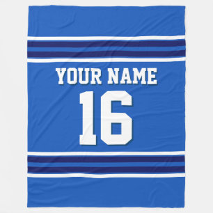 Couverture Polaire Sky Blue Navy White Team Jersey Sports Jersey