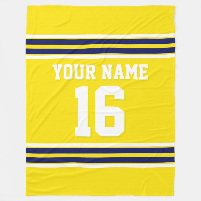 Couverture Polaire Sky Blue Navy White Team Jersey Sports Jersey (Devant)