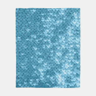 Couverture Polaire Sky blue shiny fabric with sequin, abstract backg