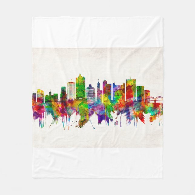 Couverture Polaire Skyline Memphis Tennessee (Devant)