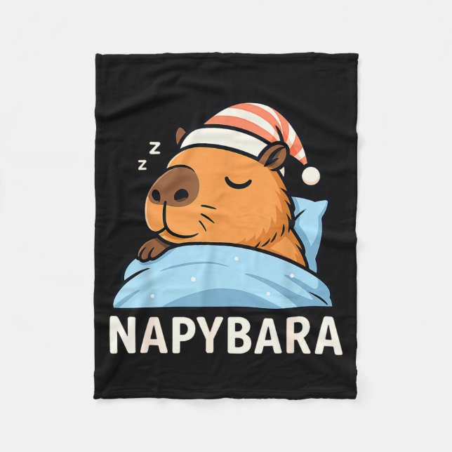 Couverture Polaire Sleeng Capybara Napybara Sleepshirt Pajamas Boys G (Devant)