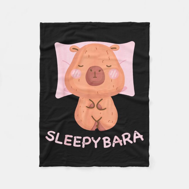 Couverture Polaire Sleeng Capybara Pajamas Nightgown Sleepybara Roden (Devant)