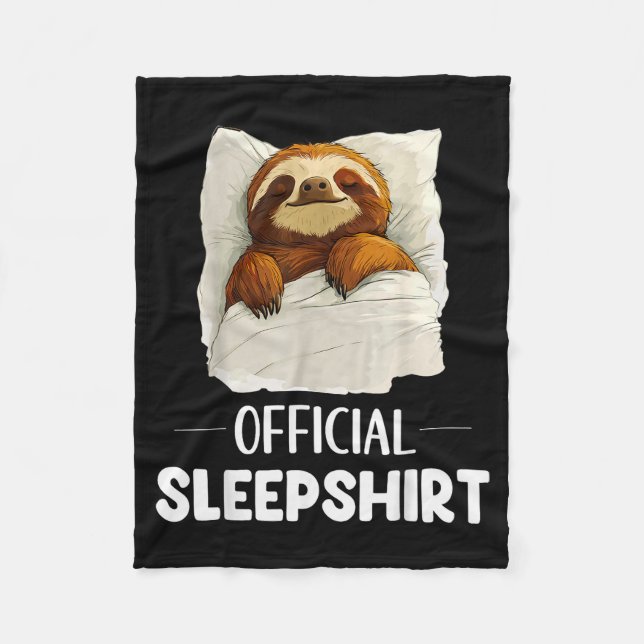 Couverture Polaire Sleepshirt Cute Sleeng Sloth Animal Lovers Pajama  (Devant)