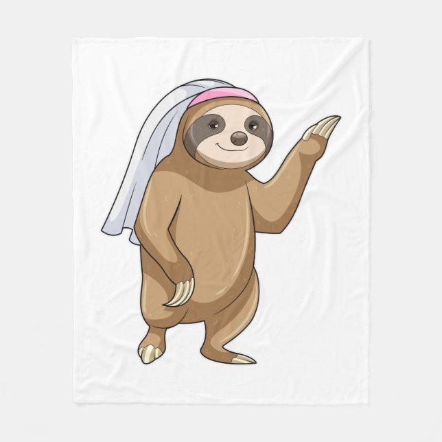 Couverture Polaire Sloth as Bride with Veil (Devant)