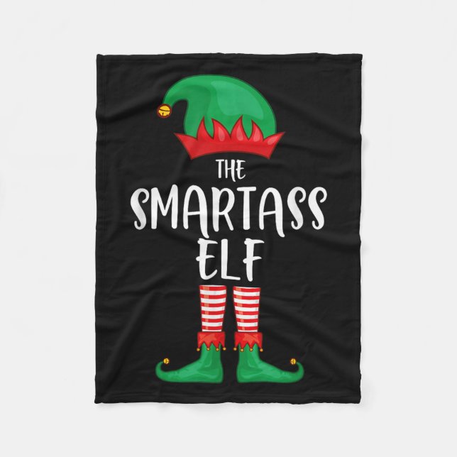 Couverture Polaire Smart Elf Christmas Party Matching Family Group Pa (Devant)