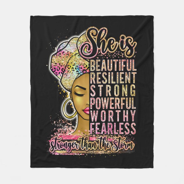 Couverture Polaire Smart Extraordinaire Reine Black Melanin Femme Bro (Devant)