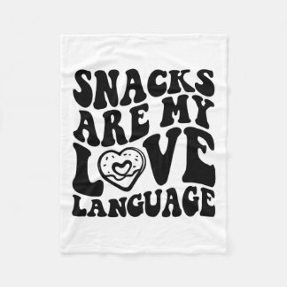 Couverture Polaire Snacks Is My Love Language Toddler Funny Valentin