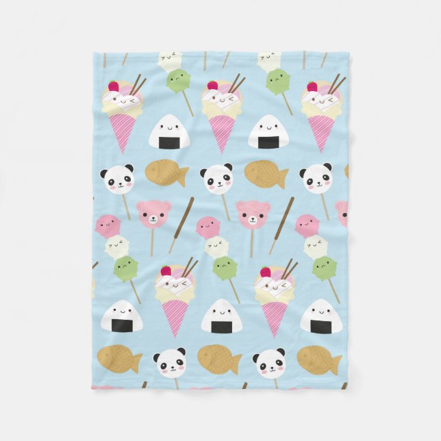 Couverture Polaire Snacks japonais Kawaii (Devant)
