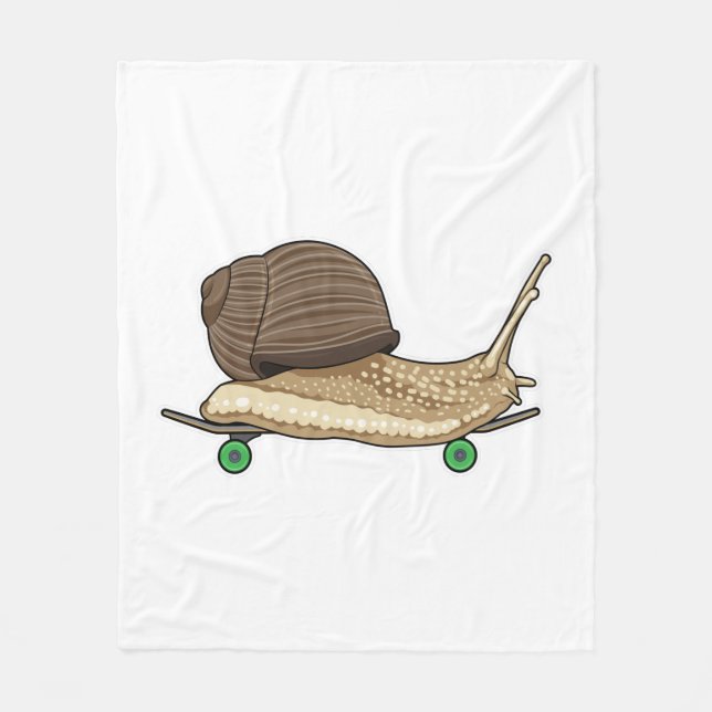 Couverture Polaire Snail as Skateboard avec Skateboard (Devant)