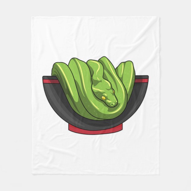 Couverture Polaire Snake avec Ramen Bowl (Devant)