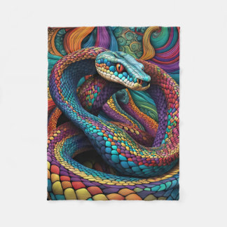 COUVERTURE POLAIRE SNAKE BLANKET ABSTRAIT