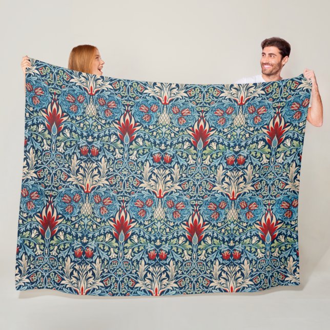 Couverture Polaire Snakeshead, William Morris (En situation)