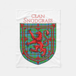 Couverture Polaire Snodgrass Tartan Scottish Plaid Lion Rampant