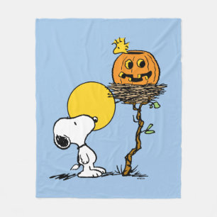 Couverture Polaire Snoopy & Bois Nid Avec Jack O'Lantern