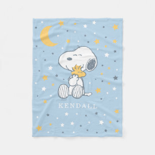 Couverture Polaire Snoopy & Woodstock Baby Shower Over the Moon