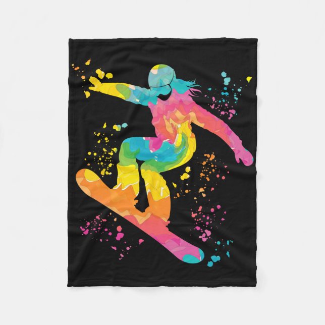 Couverture Polaire Snowboard coloré Snowboard Snowboard 22 (Devant)