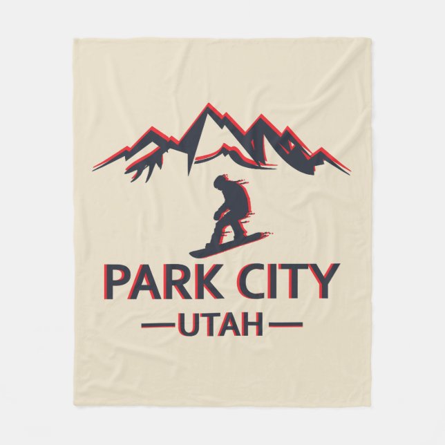Couverture Polaire snowboard de Park City Utah (Devant)