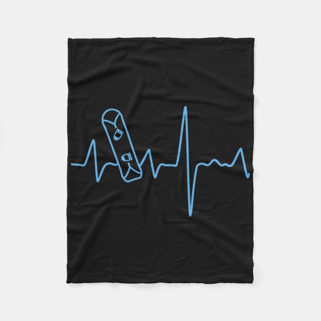 Couverture Polaire Snowboard Snowboard Heartbeat Hiver Ski Spor (Devant)