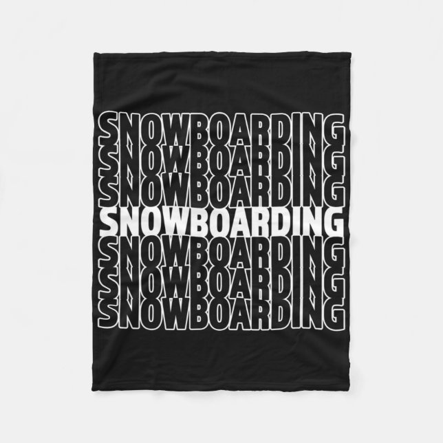 Couverture Polaire Snowboard - Super Snowboardeur cadeau hiver (Devant)