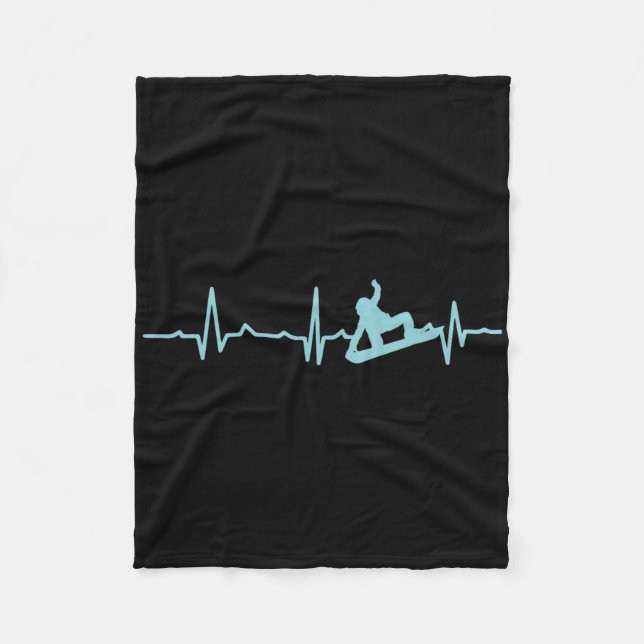 Couverture Polaire Snowboarder Heartbeat Snowboard Ski (Devant)