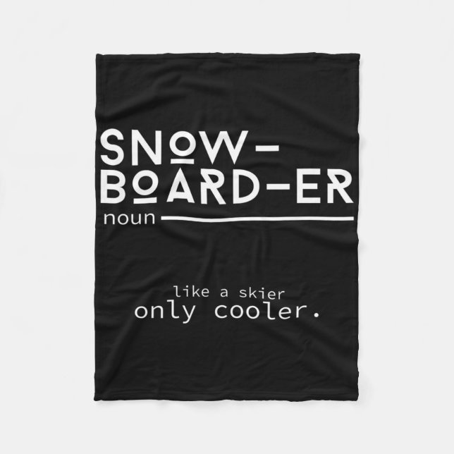 Couverture Polaire Snowboardeur Définition Funny Snowboard Winter S (Devant)
